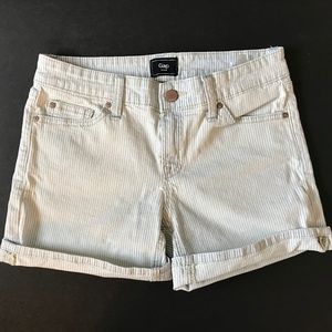GAP Pinstripe Denim Shorts
